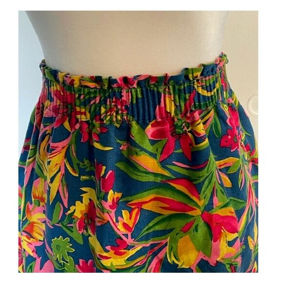 J. Crew Size 4 Hawaiian Print Skirt Green & Pink - Picture 2 of 4